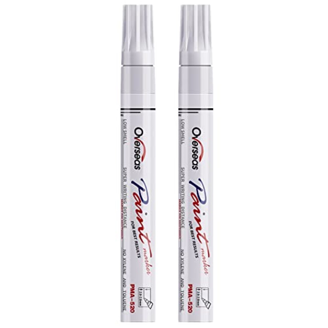 Permanent Paint Pens White Markers - 2 Pack Single color Oil Based, Medium  Tip, Quick Drying and Waterproof Marker Pen for Metal, Rock Painting, Wood,  Fabric, Plastic, Canvas, Mugs
